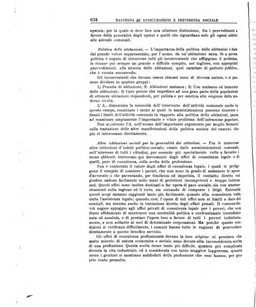 Rassegna di assicurazioni e previdenza sociale bollettino mensile della Cassa nazionale d'assicurazione per gli infortuni degli operai sul lavoro