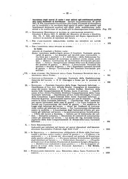 Rassegna di assicurazioni e previdenza sociale bollettino mensile della Cassa nazionale d'assicurazione per gli infortuni degli operai sul lavoro