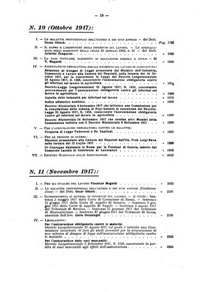 Rassegna di assicurazioni e previdenza sociale bollettino mensile della Cassa nazionale d'assicurazione per gli infortuni degli operai sul lavoro