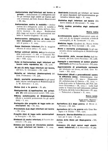 Rassegna di assicurazioni e previdenza sociale bollettino mensile della Cassa nazionale d'assicurazione per gli infortuni degli operai sul lavoro