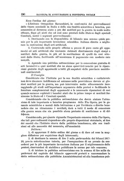 Rassegna di assicurazioni e previdenza sociale bollettino mensile della Cassa nazionale d'assicurazione per gli infortuni degli operai sul lavoro