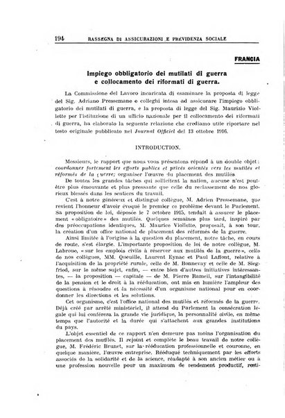 Rassegna di assicurazioni e previdenza sociale bollettino mensile della Cassa nazionale d'assicurazione per gli infortuni degli operai sul lavoro