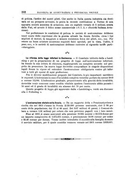 Rassegna di assicurazioni e previdenza sociale bollettino mensile della Cassa nazionale d'assicurazione per gli infortuni degli operai sul lavoro