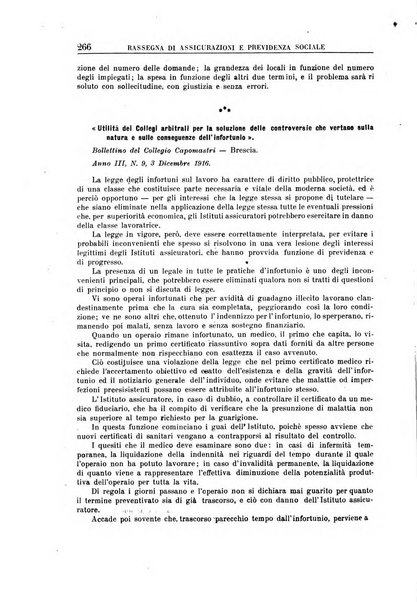 Rassegna di assicurazioni e previdenza sociale bollettino mensile della Cassa nazionale d'assicurazione per gli infortuni degli operai sul lavoro