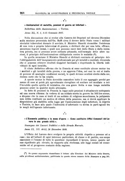 Rassegna di assicurazioni e previdenza sociale bollettino mensile della Cassa nazionale d'assicurazione per gli infortuni degli operai sul lavoro