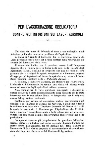 Rassegna di assicurazioni e previdenza sociale bollettino mensile della Cassa nazionale d'assicurazione per gli infortuni degli operai sul lavoro