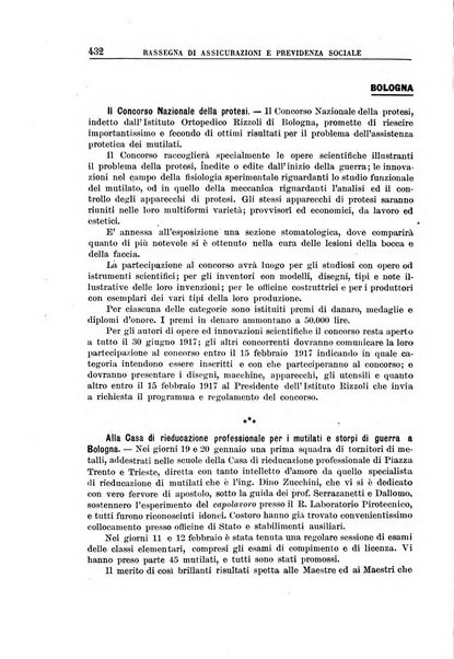 Rassegna di assicurazioni e previdenza sociale bollettino mensile della Cassa nazionale d'assicurazione per gli infortuni degli operai sul lavoro