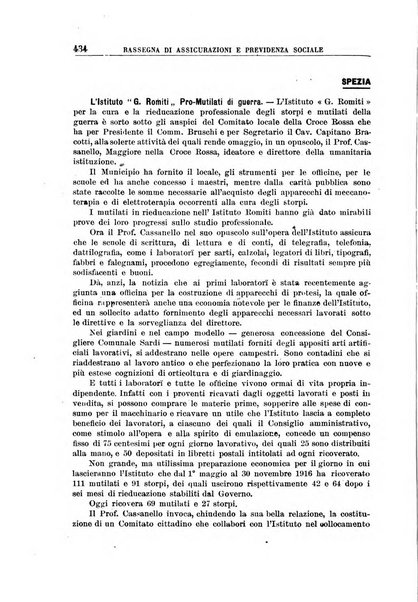 Rassegna di assicurazioni e previdenza sociale bollettino mensile della Cassa nazionale d'assicurazione per gli infortuni degli operai sul lavoro