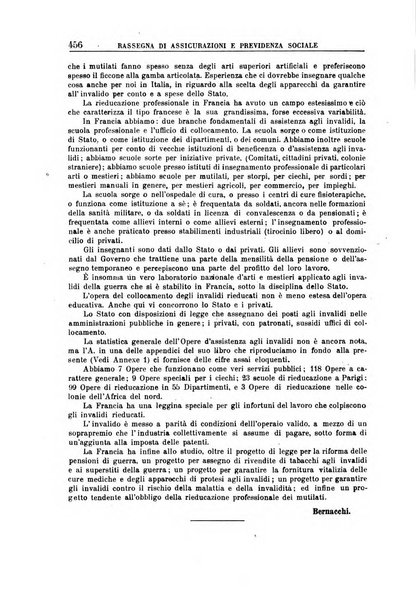 Rassegna di assicurazioni e previdenza sociale bollettino mensile della Cassa nazionale d'assicurazione per gli infortuni degli operai sul lavoro