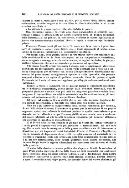 Rassegna di assicurazioni e previdenza sociale bollettino mensile della Cassa nazionale d'assicurazione per gli infortuni degli operai sul lavoro