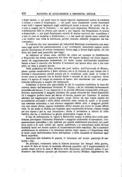 Rassegna di assicurazioni e previdenza sociale bollettino mensile della Cassa nazionale d'assicurazione per gli infortuni degli operai sul lavoro