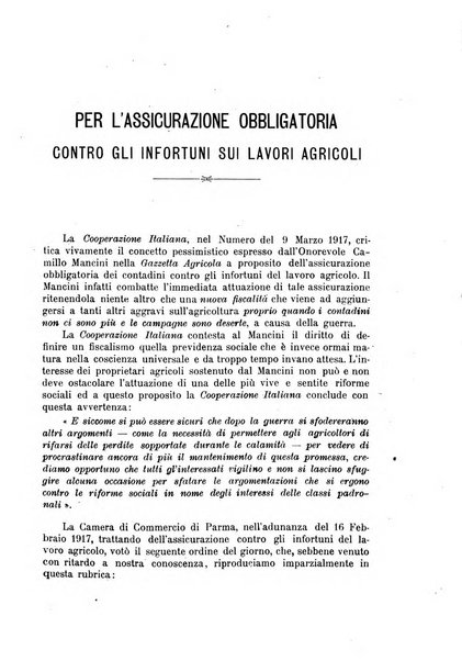 Rassegna di assicurazioni e previdenza sociale bollettino mensile della Cassa nazionale d'assicurazione per gli infortuni degli operai sul lavoro