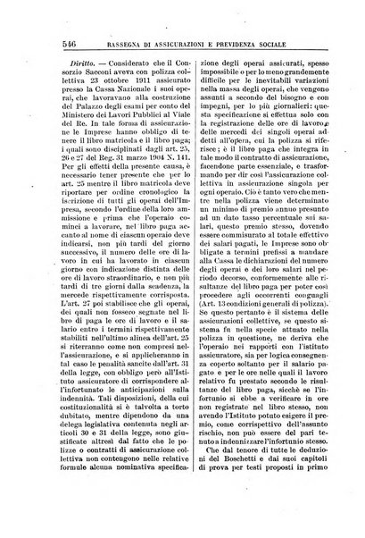 Rassegna di assicurazioni e previdenza sociale bollettino mensile della Cassa nazionale d'assicurazione per gli infortuni degli operai sul lavoro