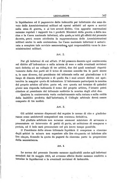 Rassegna di assicurazioni e previdenza sociale bollettino mensile della Cassa nazionale d'assicurazione per gli infortuni degli operai sul lavoro