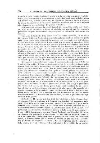 Rassegna di assicurazioni e previdenza sociale bollettino mensile della Cassa nazionale d'assicurazione per gli infortuni degli operai sul lavoro