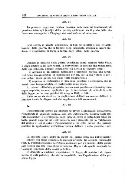 Rassegna di assicurazioni e previdenza sociale bollettino mensile della Cassa nazionale d'assicurazione per gli infortuni degli operai sul lavoro