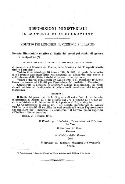 Rassegna di assicurazioni e previdenza sociale bollettino mensile della Cassa nazionale d'assicurazione per gli infortuni degli operai sul lavoro