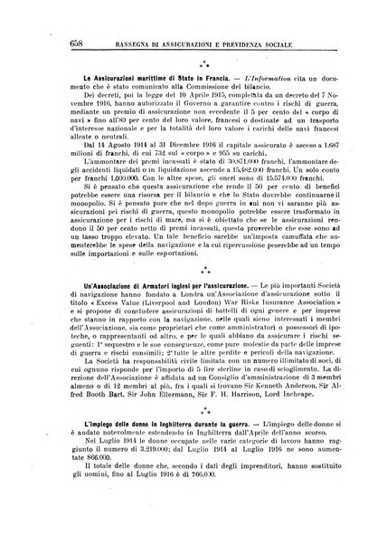 Rassegna di assicurazioni e previdenza sociale bollettino mensile della Cassa nazionale d'assicurazione per gli infortuni degli operai sul lavoro