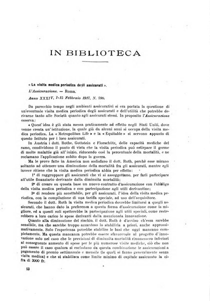 Rassegna di assicurazioni e previdenza sociale bollettino mensile della Cassa nazionale d'assicurazione per gli infortuni degli operai sul lavoro