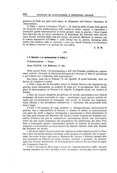 Rassegna di assicurazioni e previdenza sociale bollettino mensile della Cassa nazionale d'assicurazione per gli infortuni degli operai sul lavoro