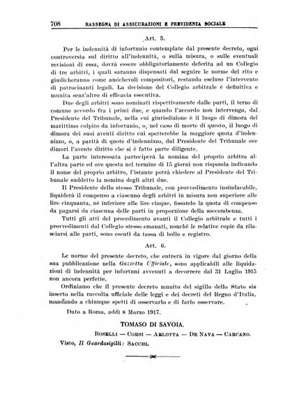 Rassegna di assicurazioni e previdenza sociale bollettino mensile della Cassa nazionale d'assicurazione per gli infortuni degli operai sul lavoro