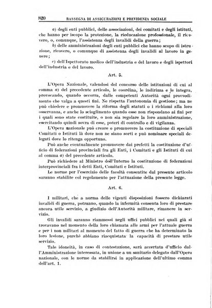 Rassegna di assicurazioni e previdenza sociale bollettino mensile della Cassa nazionale d'assicurazione per gli infortuni degli operai sul lavoro