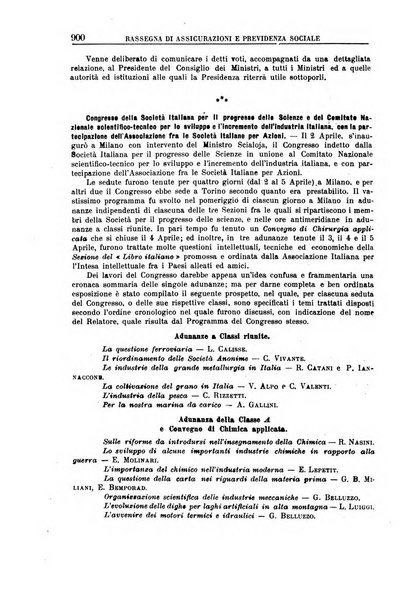 Rassegna di assicurazioni e previdenza sociale bollettino mensile della Cassa nazionale d'assicurazione per gli infortuni degli operai sul lavoro