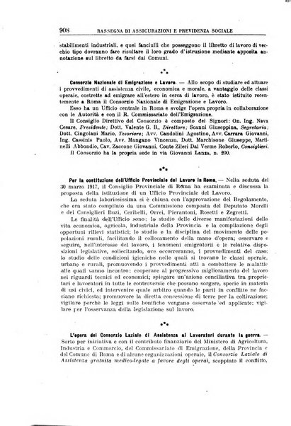 Rassegna di assicurazioni e previdenza sociale bollettino mensile della Cassa nazionale d'assicurazione per gli infortuni degli operai sul lavoro