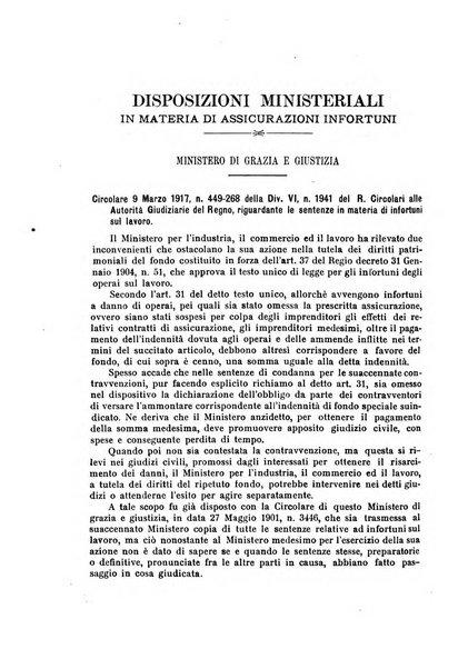 Rassegna di assicurazioni e previdenza sociale bollettino mensile della Cassa nazionale d'assicurazione per gli infortuni degli operai sul lavoro