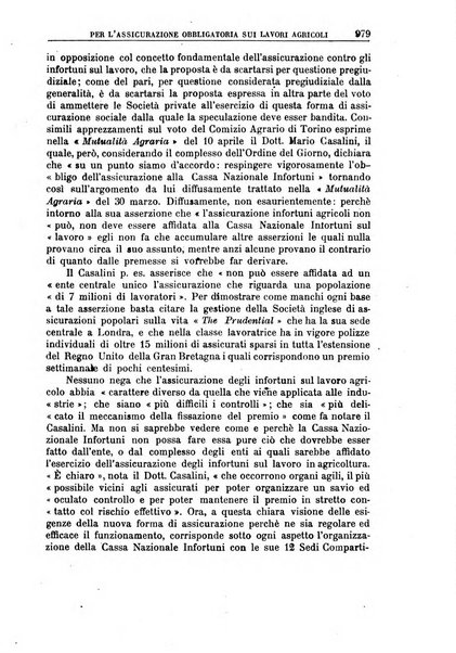 Rassegna di assicurazioni e previdenza sociale bollettino mensile della Cassa nazionale d'assicurazione per gli infortuni degli operai sul lavoro