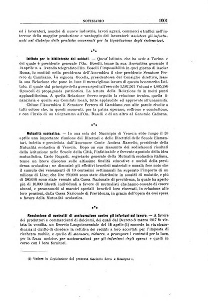 Rassegna di assicurazioni e previdenza sociale bollettino mensile della Cassa nazionale d'assicurazione per gli infortuni degli operai sul lavoro