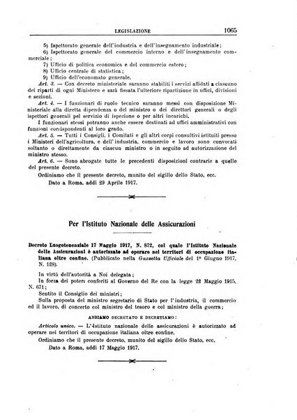 Rassegna di assicurazioni e previdenza sociale bollettino mensile della Cassa nazionale d'assicurazione per gli infortuni degli operai sul lavoro