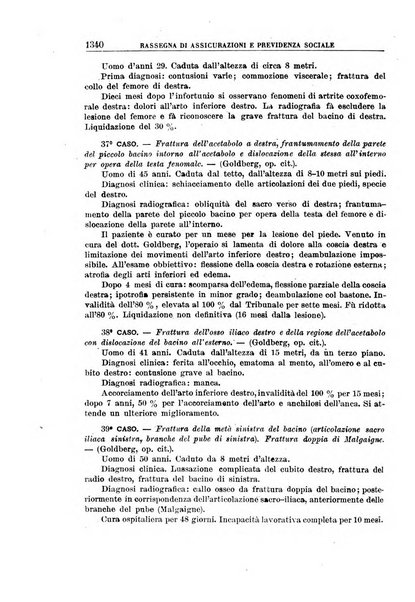 Rassegna di assicurazioni e previdenza sociale bollettino mensile della Cassa nazionale d'assicurazione per gli infortuni degli operai sul lavoro