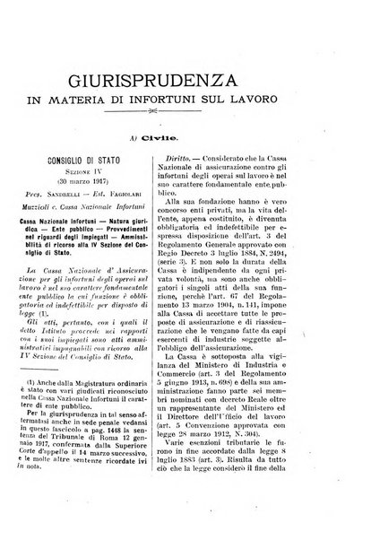 Rassegna di assicurazioni e previdenza sociale bollettino mensile della Cassa nazionale d'assicurazione per gli infortuni degli operai sul lavoro