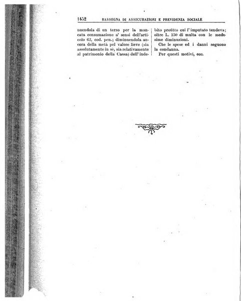 Rassegna di assicurazioni e previdenza sociale bollettino mensile della Cassa nazionale d'assicurazione per gli infortuni degli operai sul lavoro