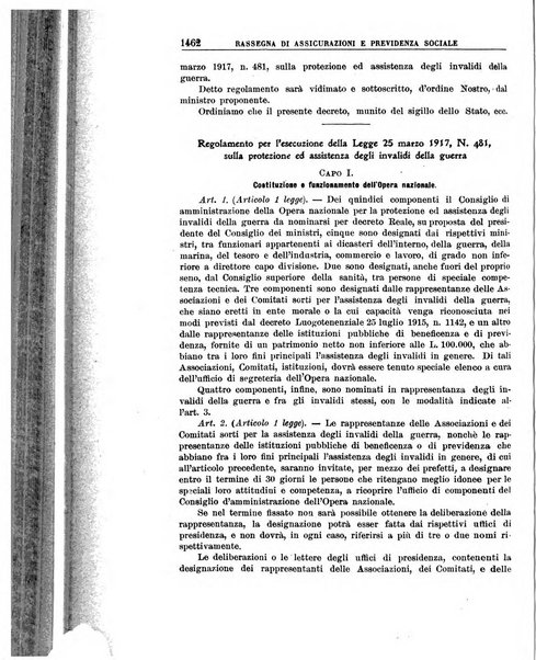 Rassegna di assicurazioni e previdenza sociale bollettino mensile della Cassa nazionale d'assicurazione per gli infortuni degli operai sul lavoro