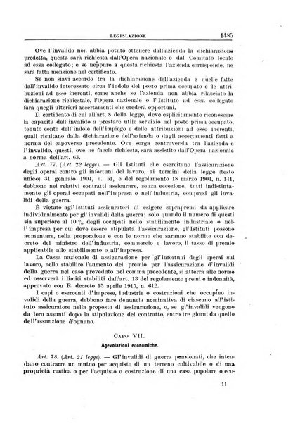 Rassegna di assicurazioni e previdenza sociale bollettino mensile della Cassa nazionale d'assicurazione per gli infortuni degli operai sul lavoro