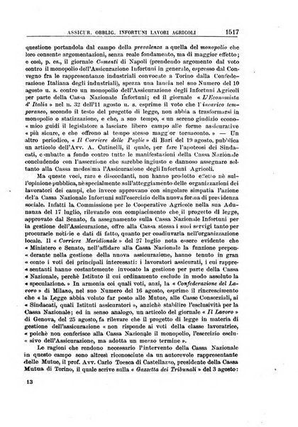 Rassegna di assicurazioni e previdenza sociale bollettino mensile della Cassa nazionale d'assicurazione per gli infortuni degli operai sul lavoro