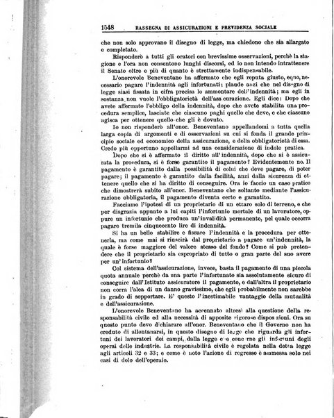 Rassegna di assicurazioni e previdenza sociale bollettino mensile della Cassa nazionale d'assicurazione per gli infortuni degli operai sul lavoro