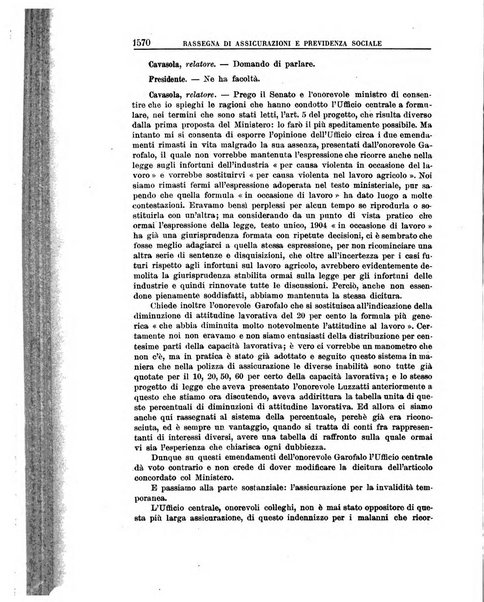 Rassegna di assicurazioni e previdenza sociale bollettino mensile della Cassa nazionale d'assicurazione per gli infortuni degli operai sul lavoro