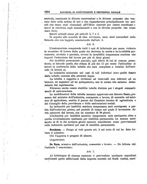 Rassegna di assicurazioni e previdenza sociale bollettino mensile della Cassa nazionale d'assicurazione per gli infortuni degli operai sul lavoro