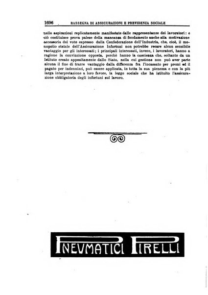 Rassegna di assicurazioni e previdenza sociale bollettino mensile della Cassa nazionale d'assicurazione per gli infortuni degli operai sul lavoro