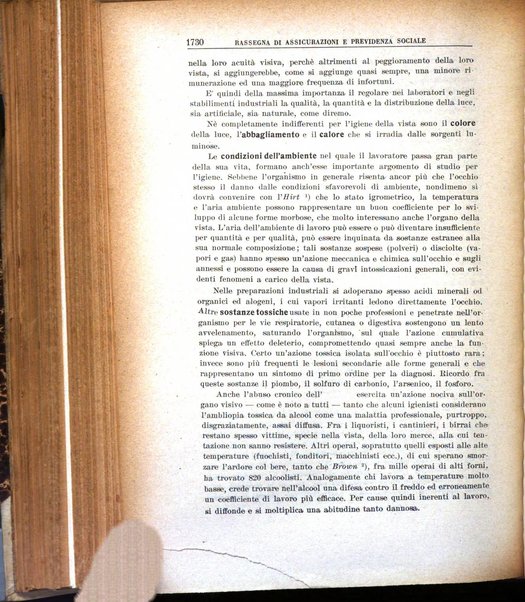 Rassegna di assicurazioni e previdenza sociale bollettino mensile della Cassa nazionale d'assicurazione per gli infortuni degli operai sul lavoro