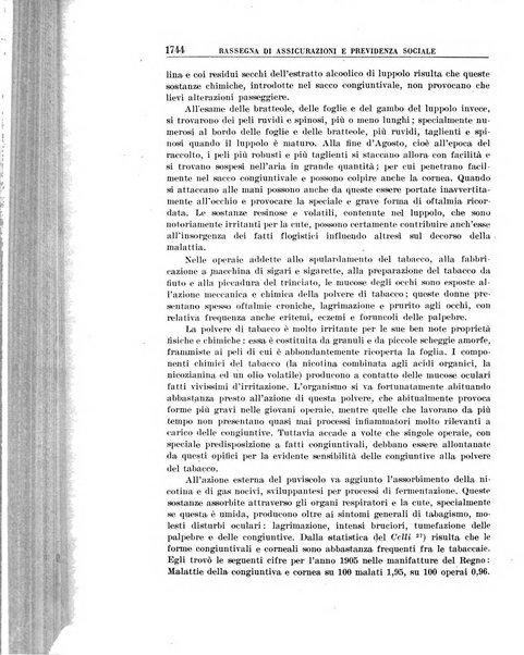 Rassegna di assicurazioni e previdenza sociale bollettino mensile della Cassa nazionale d'assicurazione per gli infortuni degli operai sul lavoro