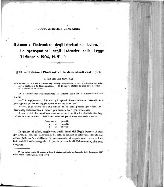 Rassegna di assicurazioni e previdenza sociale bollettino mensile della Cassa nazionale d'assicurazione per gli infortuni degli operai sul lavoro