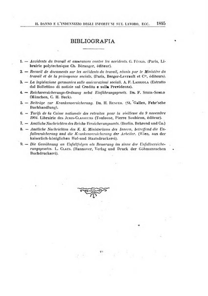 Rassegna di assicurazioni e previdenza sociale bollettino mensile della Cassa nazionale d'assicurazione per gli infortuni degli operai sul lavoro