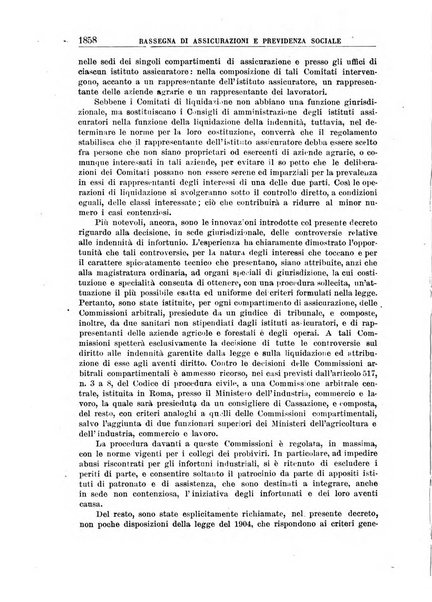 Rassegna di assicurazioni e previdenza sociale bollettino mensile della Cassa nazionale d'assicurazione per gli infortuni degli operai sul lavoro