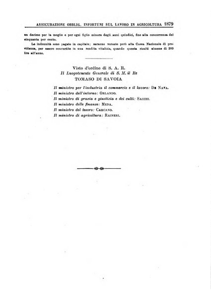 Rassegna di assicurazioni e previdenza sociale bollettino mensile della Cassa nazionale d'assicurazione per gli infortuni degli operai sul lavoro