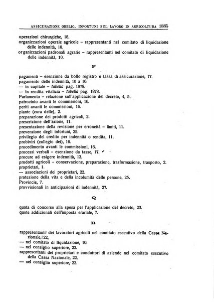 Rassegna di assicurazioni e previdenza sociale bollettino mensile della Cassa nazionale d'assicurazione per gli infortuni degli operai sul lavoro