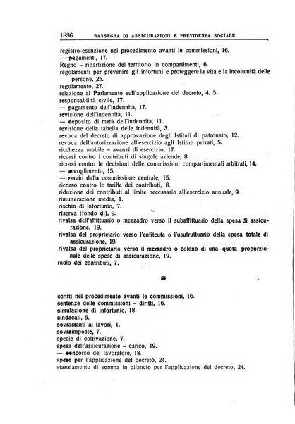 Rassegna di assicurazioni e previdenza sociale bollettino mensile della Cassa nazionale d'assicurazione per gli infortuni degli operai sul lavoro